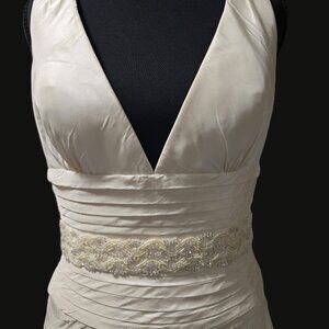 Vintage Silk Kelly Chase Aline Wedding Gown - Size 10